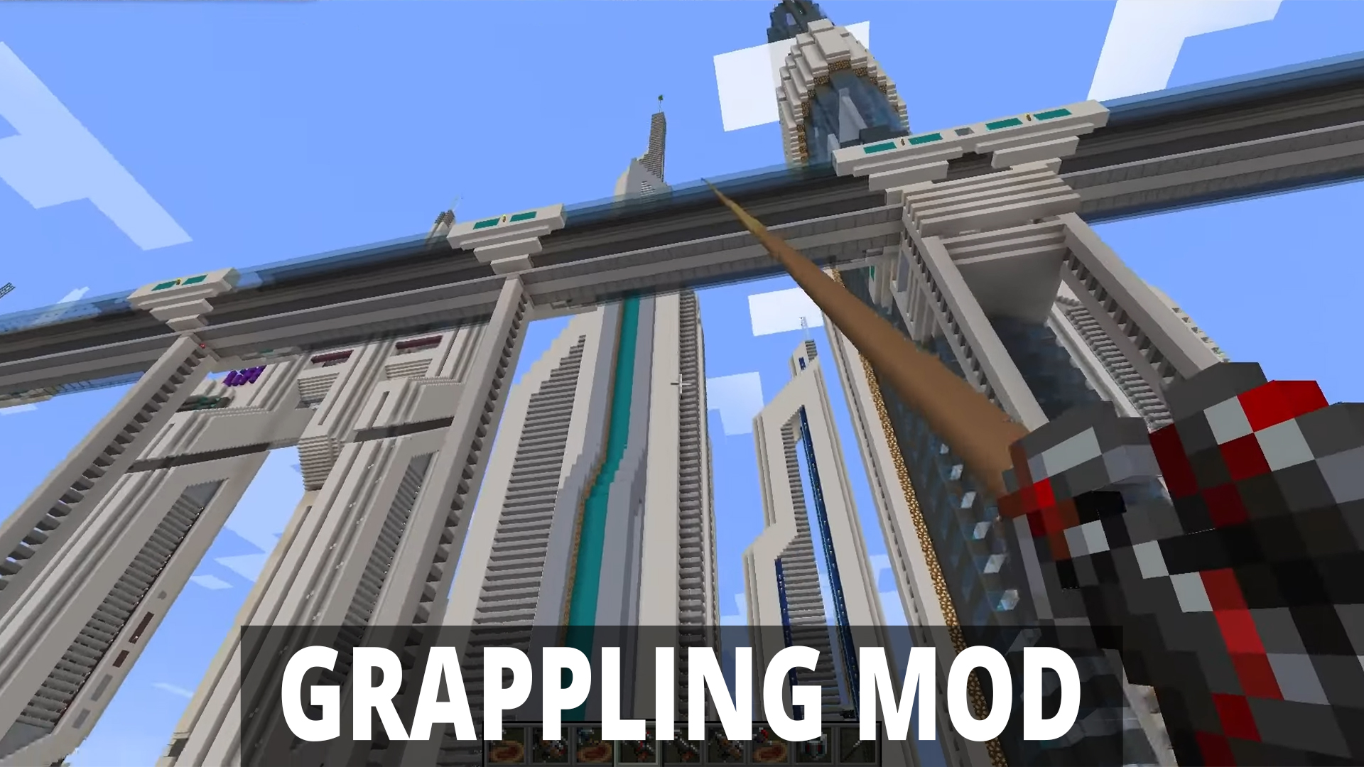 اسکرین شات 3 برنامه Grappling Hook Mod Minecraft
