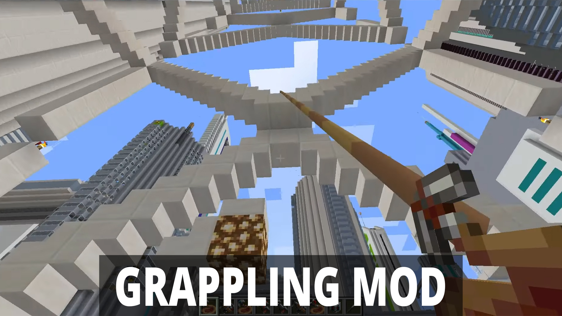 اسکرین شات 1 برنامه Grappling Hook Mod Minecraft