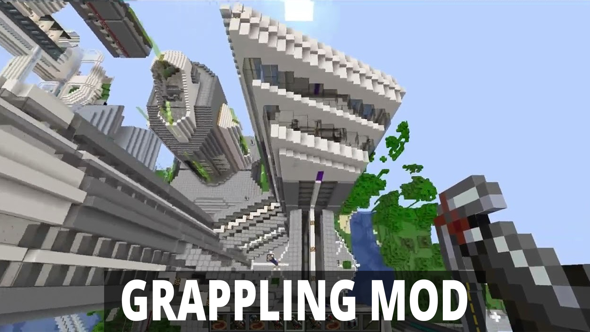 اسکرین شات 4 برنامه Grappling Hook Mod Minecraft