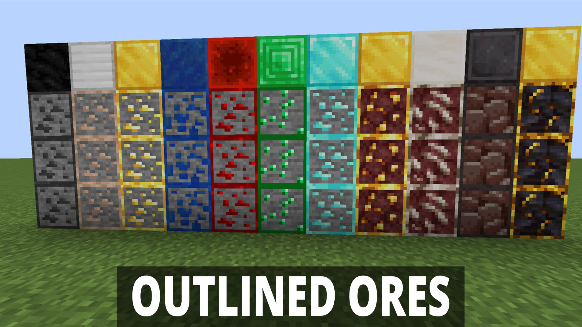 اسکرین شات 2 برنامه Outlined Ores Mod Minecraft