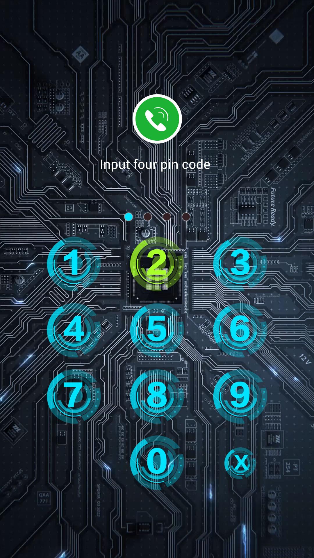 اسکرین شات 1 برنامه Applock Live Theme - Circuit