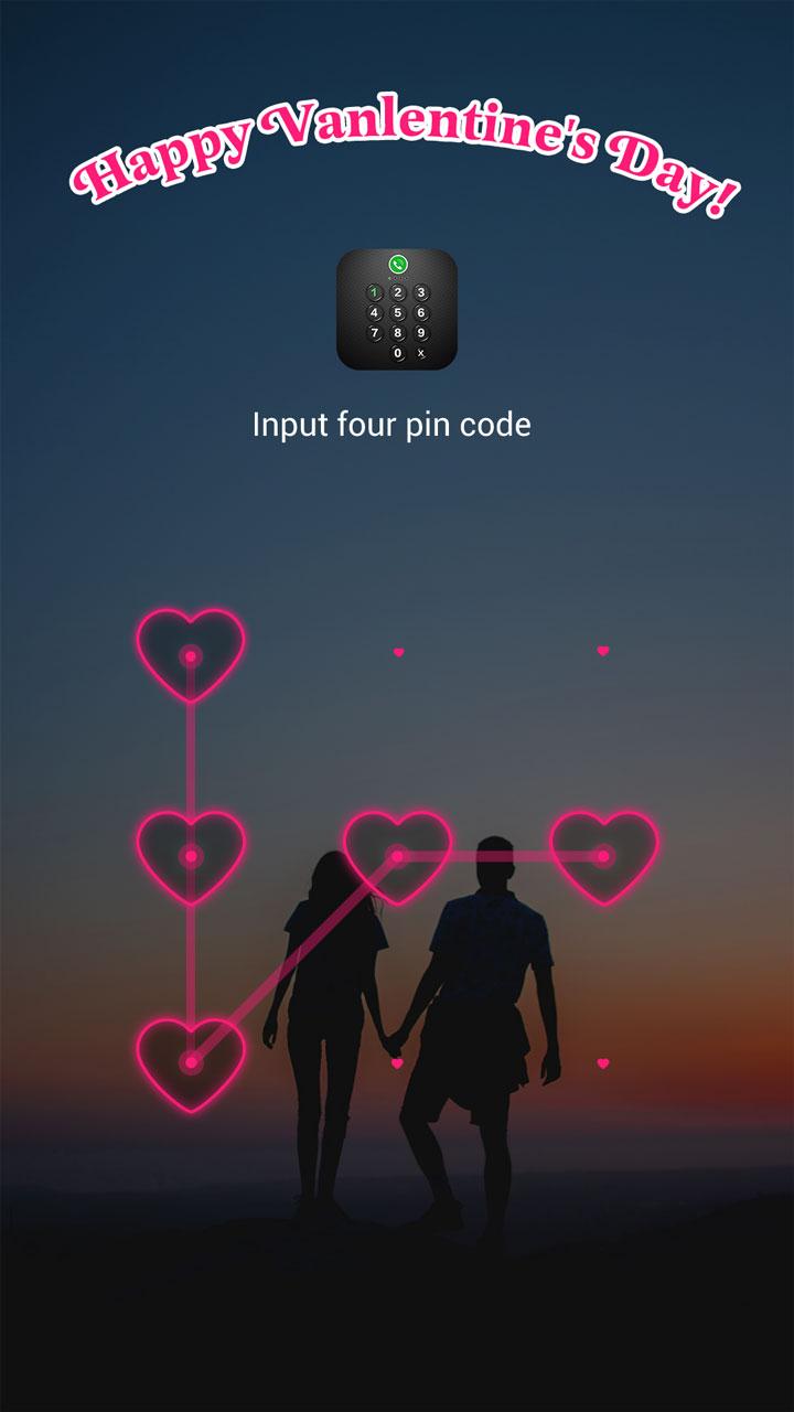 اسکرین شات 1 برنامه AppLock - Valentines