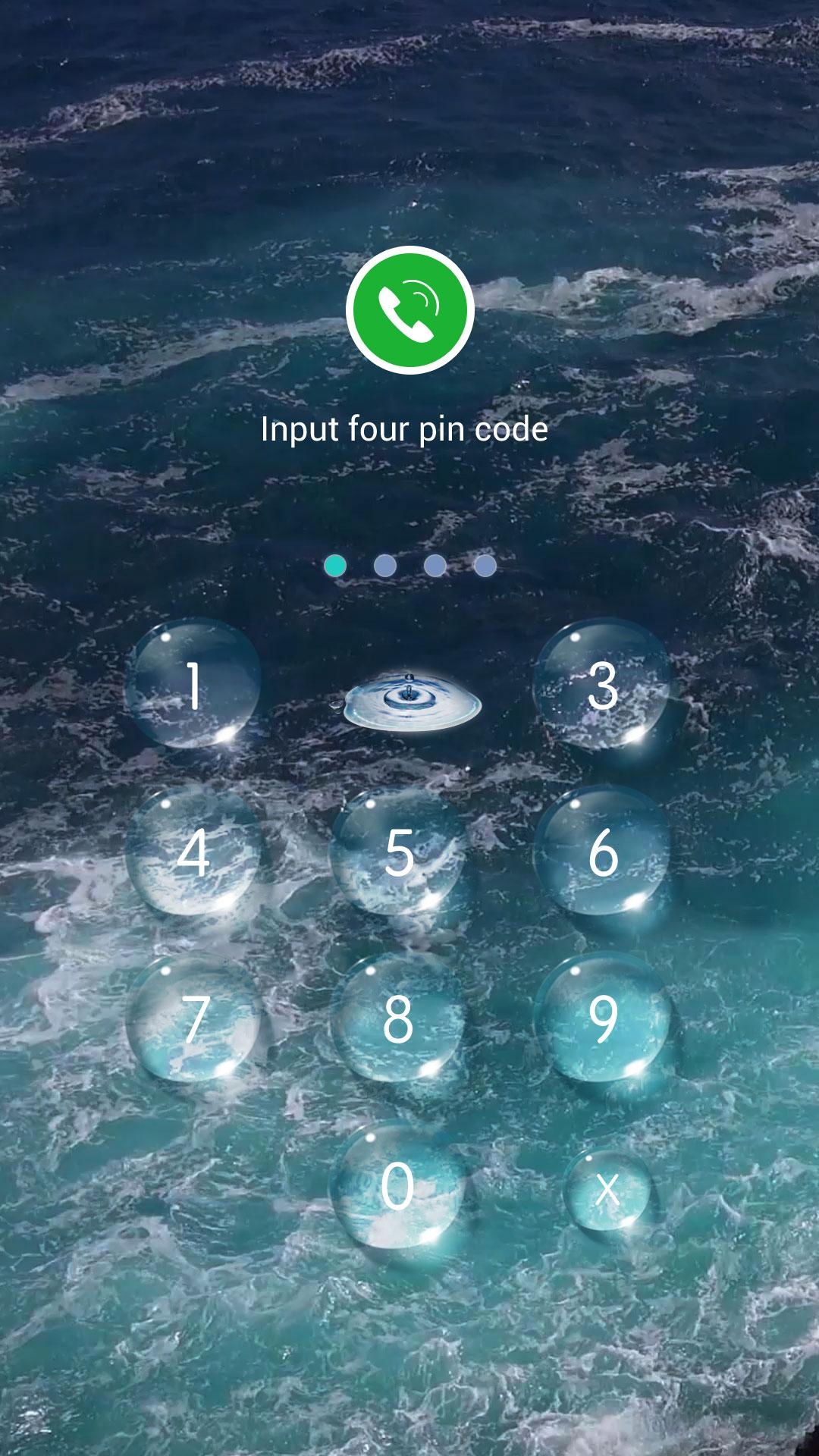 اسکرین شات 1 برنامه App Lock Live Theme - Wave