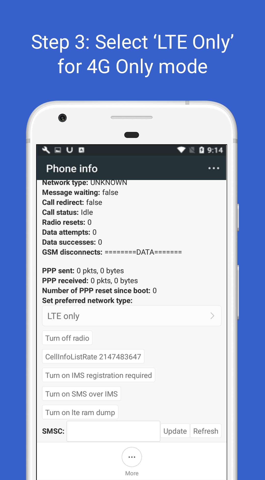 اسکرین شات 3 برنامه 4G LTE Only Mode