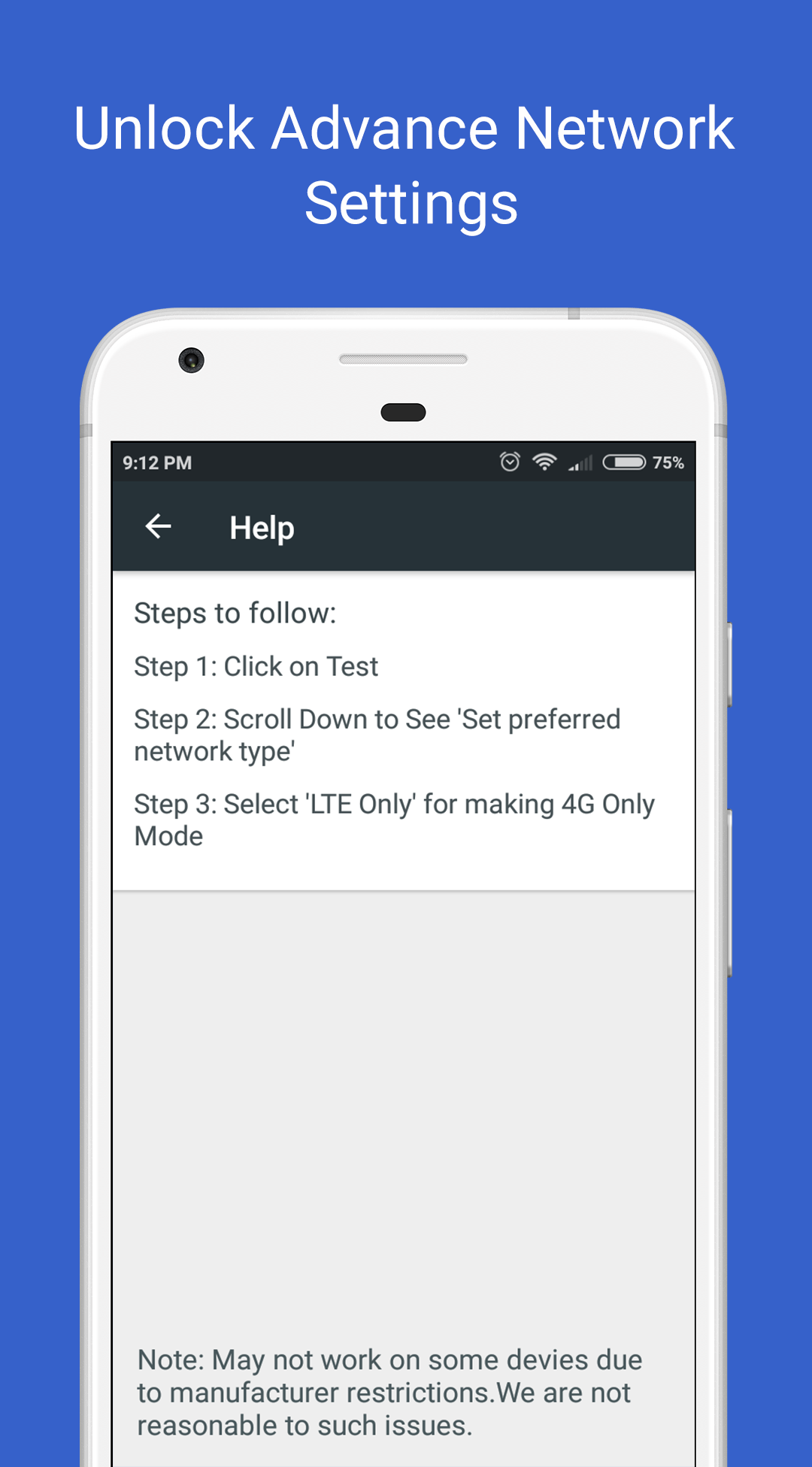 اسکرین شات 4 برنامه 4G LTE Only Mode