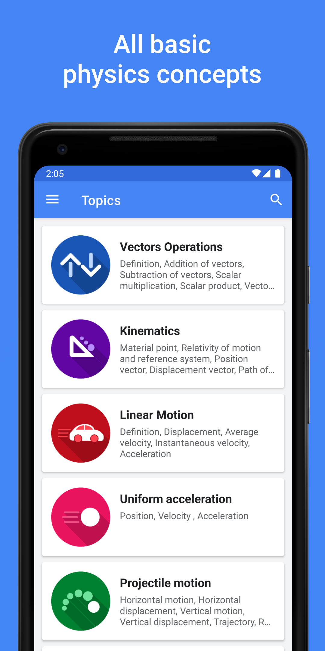 اسکرین شات 2 برنامه Physics Pro - Notes & Formulas