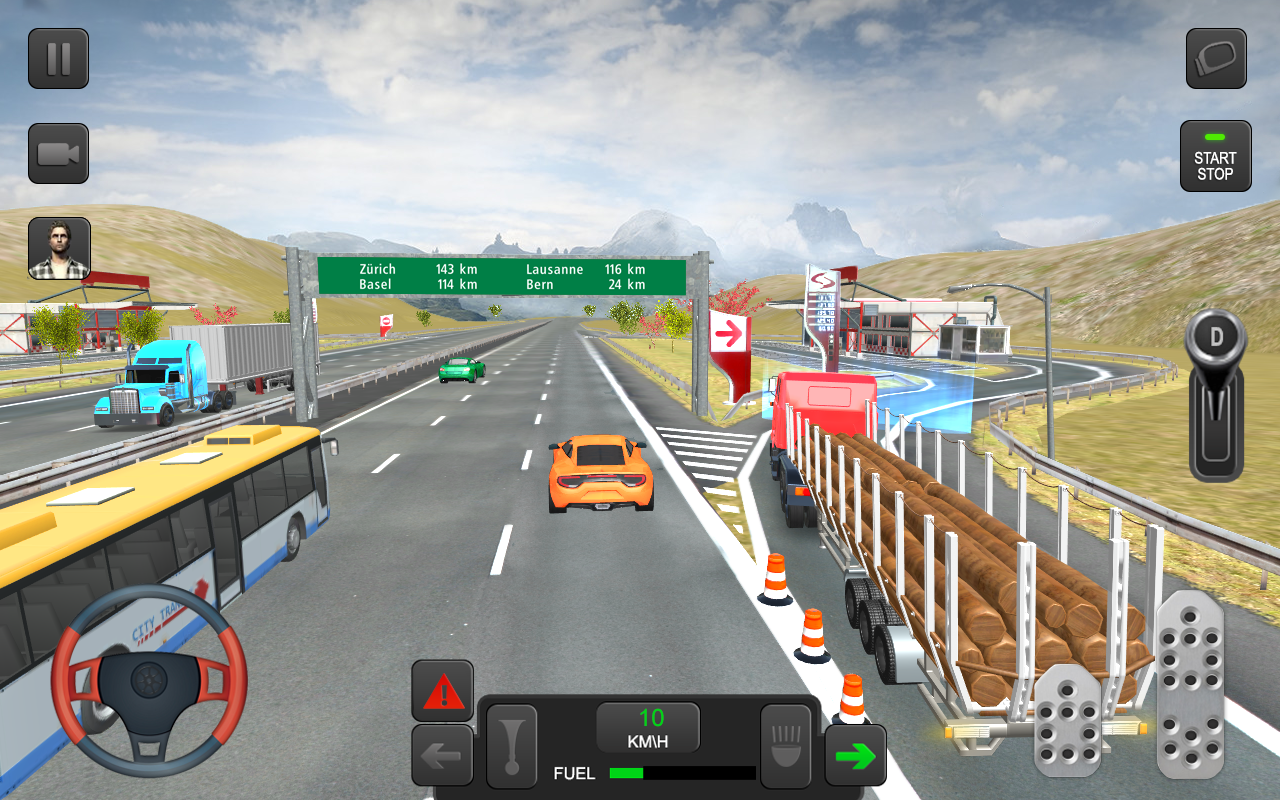 اسکرین شات 3 برنامه Euro Truck Simulator 3D