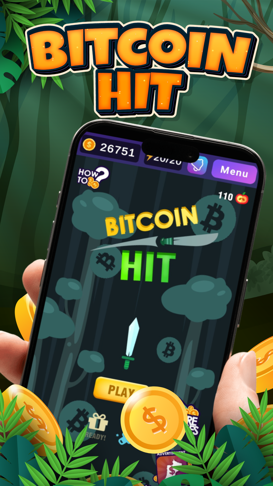 اسکرین شات 1 بازی Bitcoin Hit - Earn Bitcoin