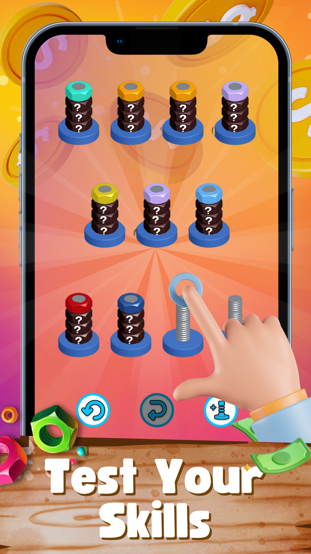 اسکرین شات 4 بازی Nuts Bolts Sort - Earn Money