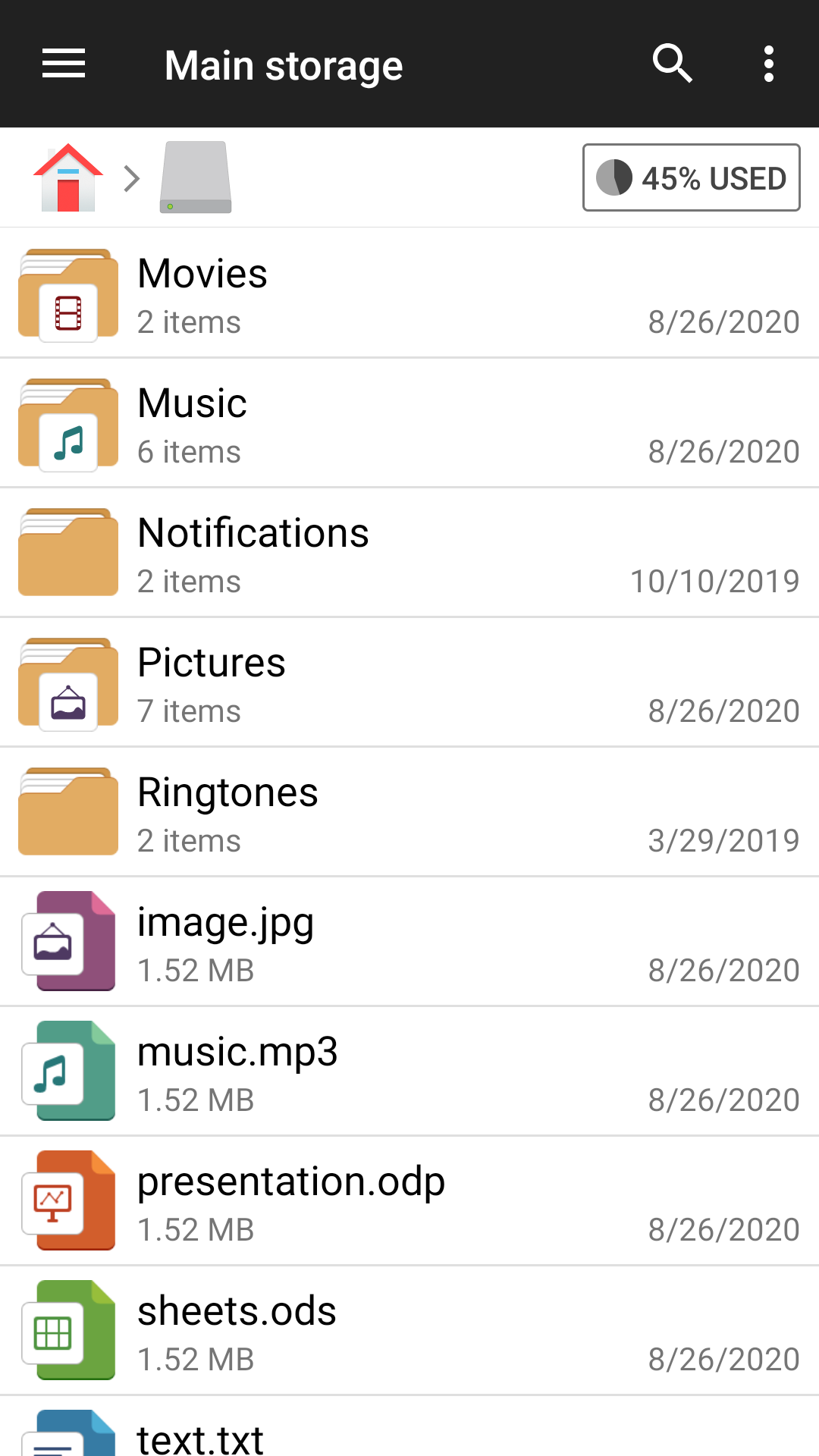 اسکرین شات 2 برنامه File Manager