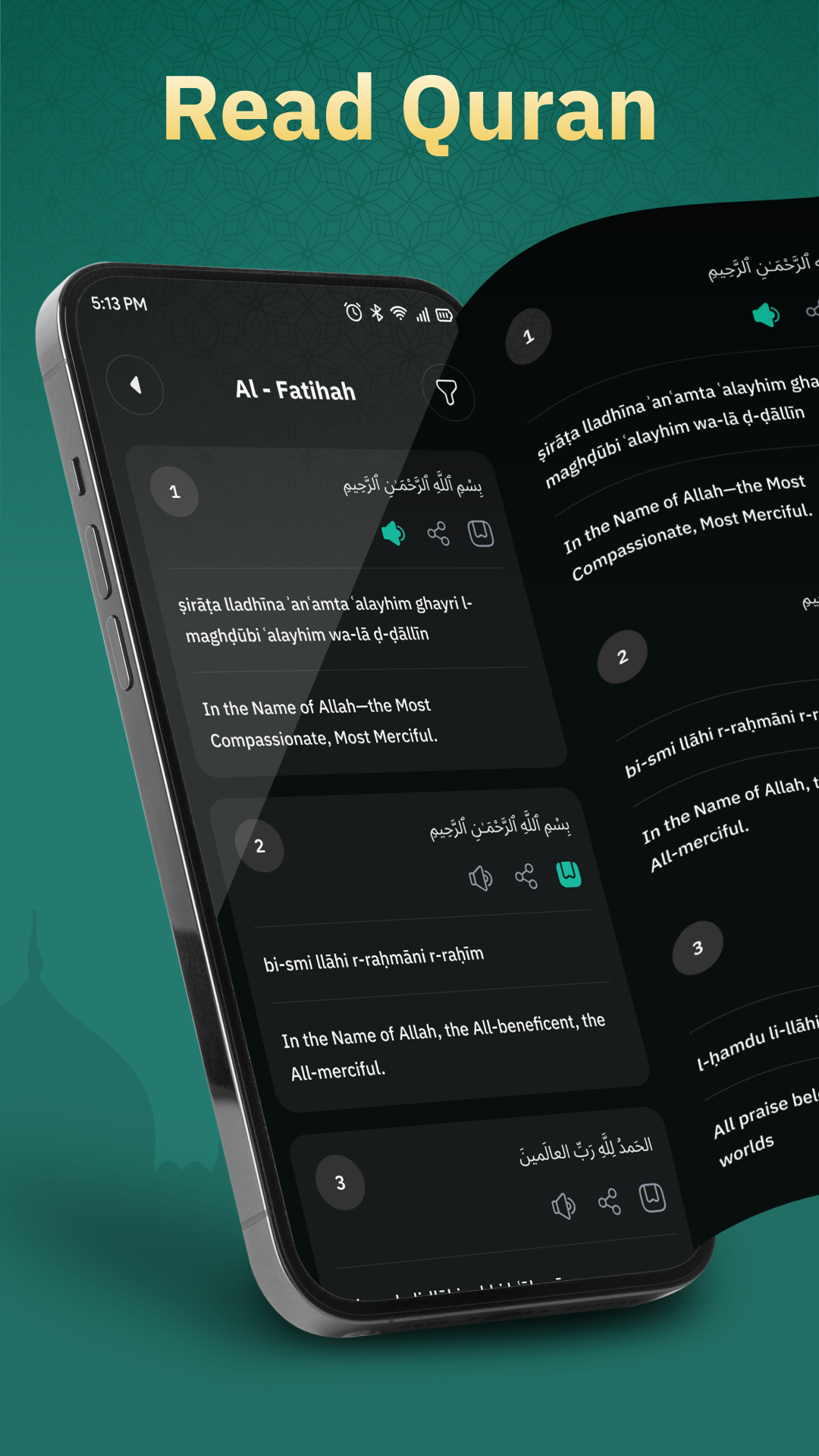 اسکرین شات 1 برنامه Quran Qibla - Ramadan Time