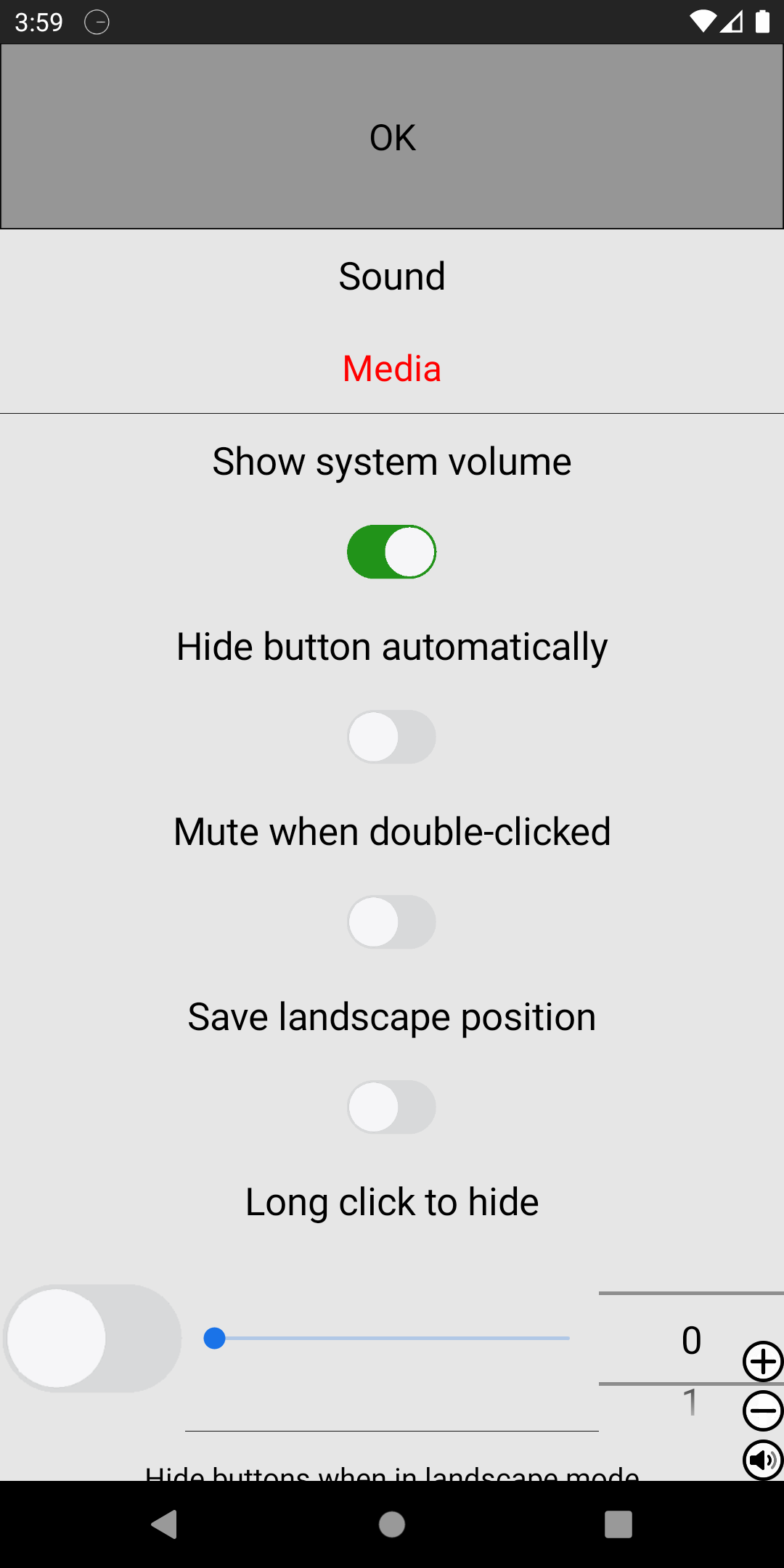اسکرین شات 2 برنامه Always visible volume button