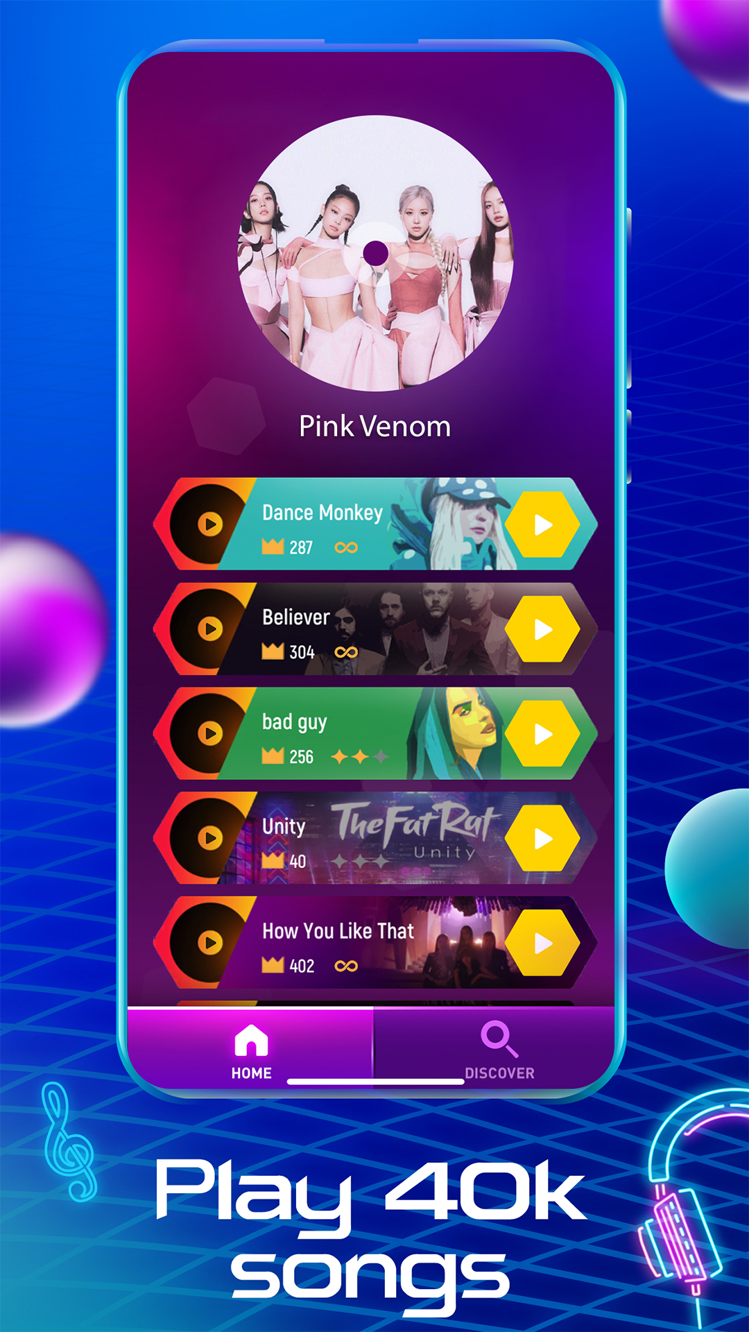 اسکرین شات 1 بازی Tiles Hop Music & Ball Game