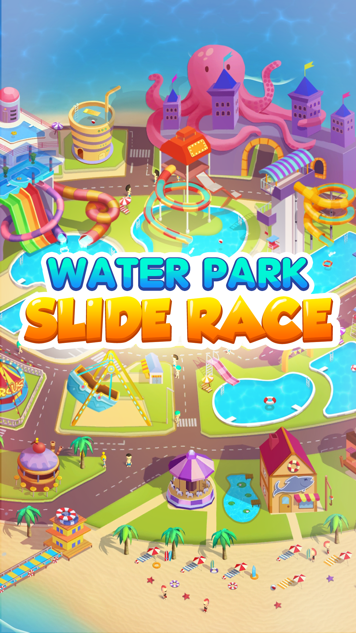 اسکرین شات 1 بازی Waterpark: Slide Race