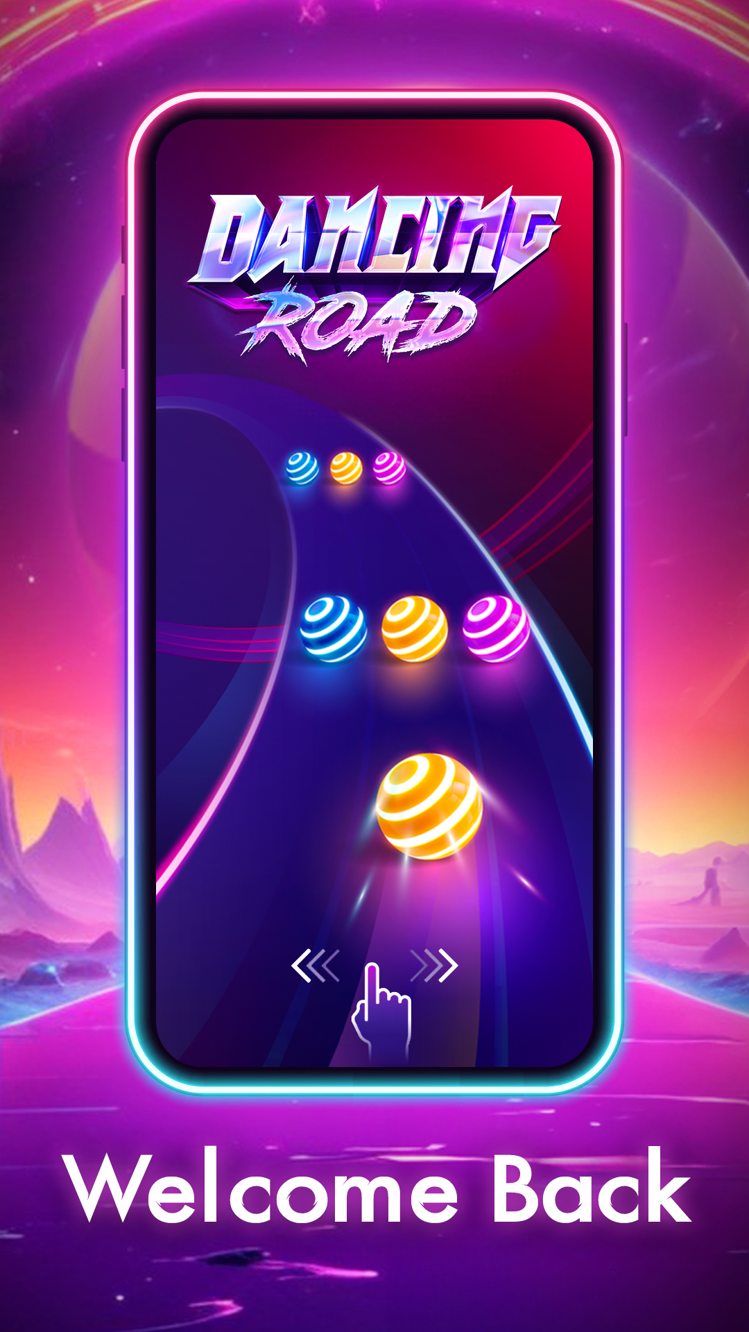 اسکرین شات 1 بازی Dancing Road: Color Ball Run!