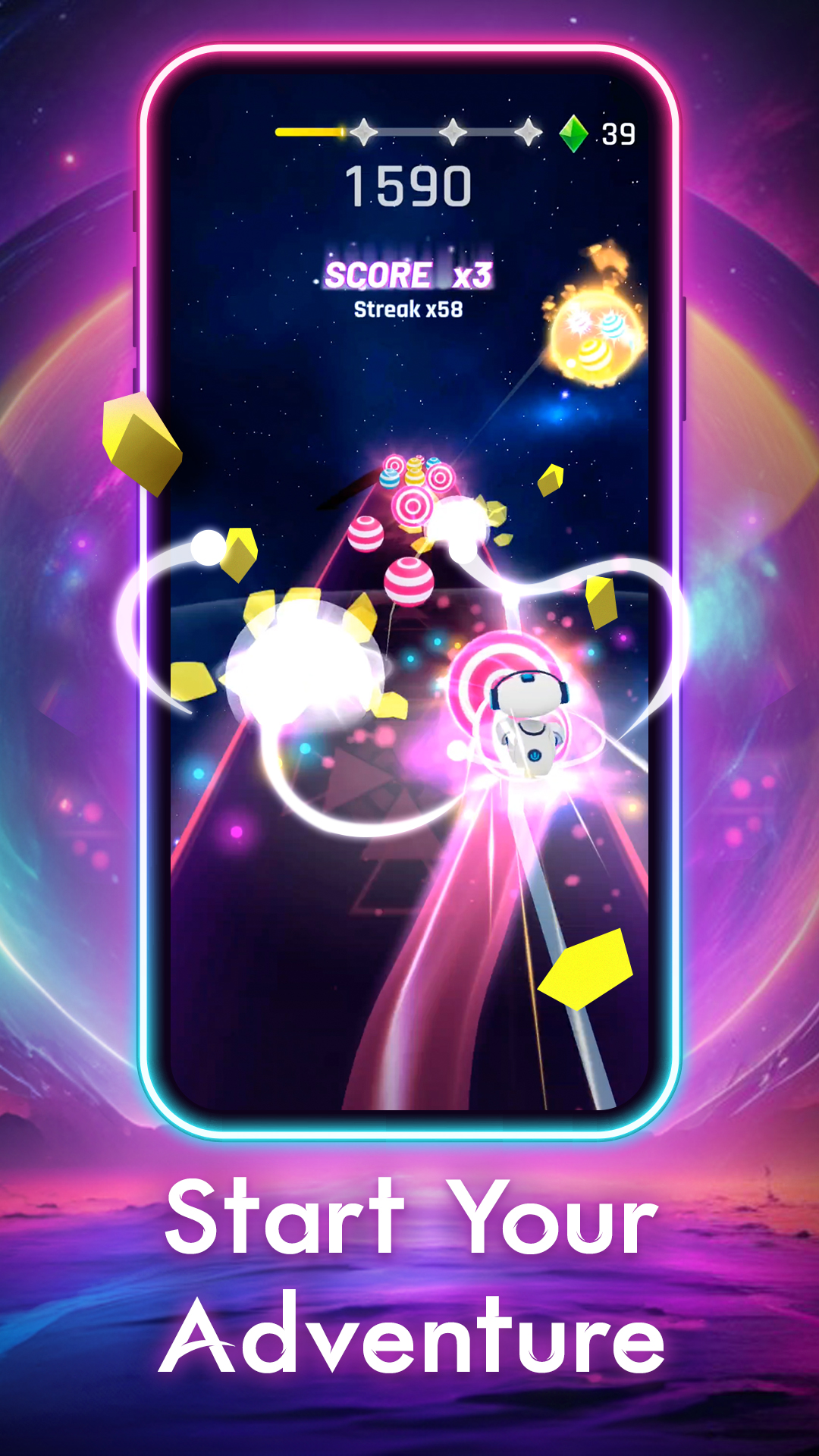 اسکرین شات 3 بازی Dancing Road: Color Ball Run!