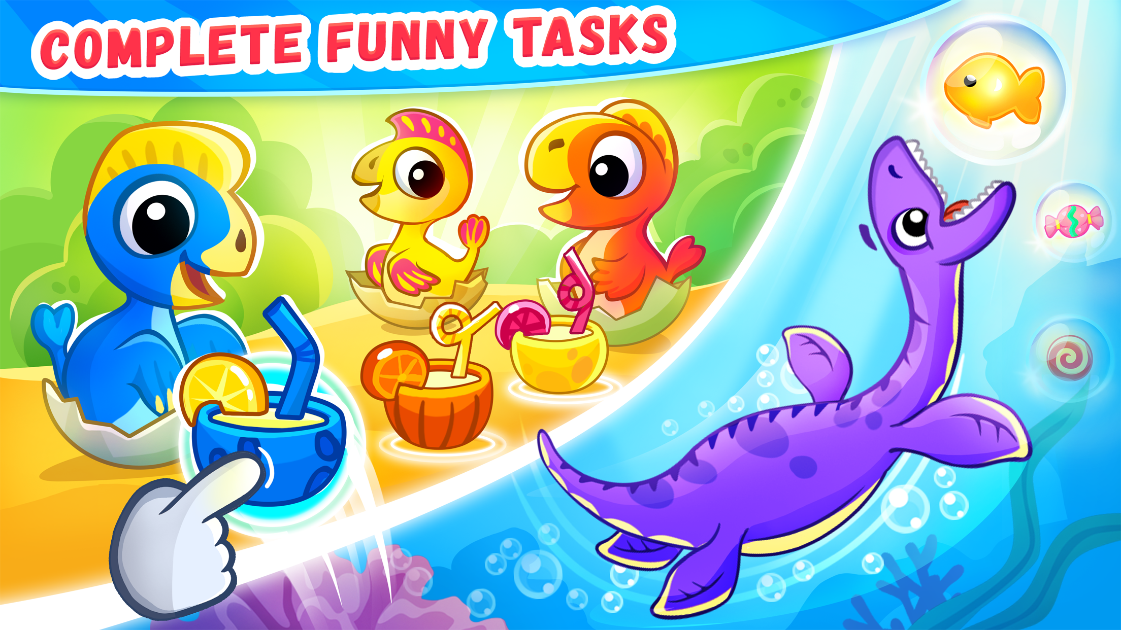 اسکرین شات 3 بازی Dinosaur games for kids age 2
