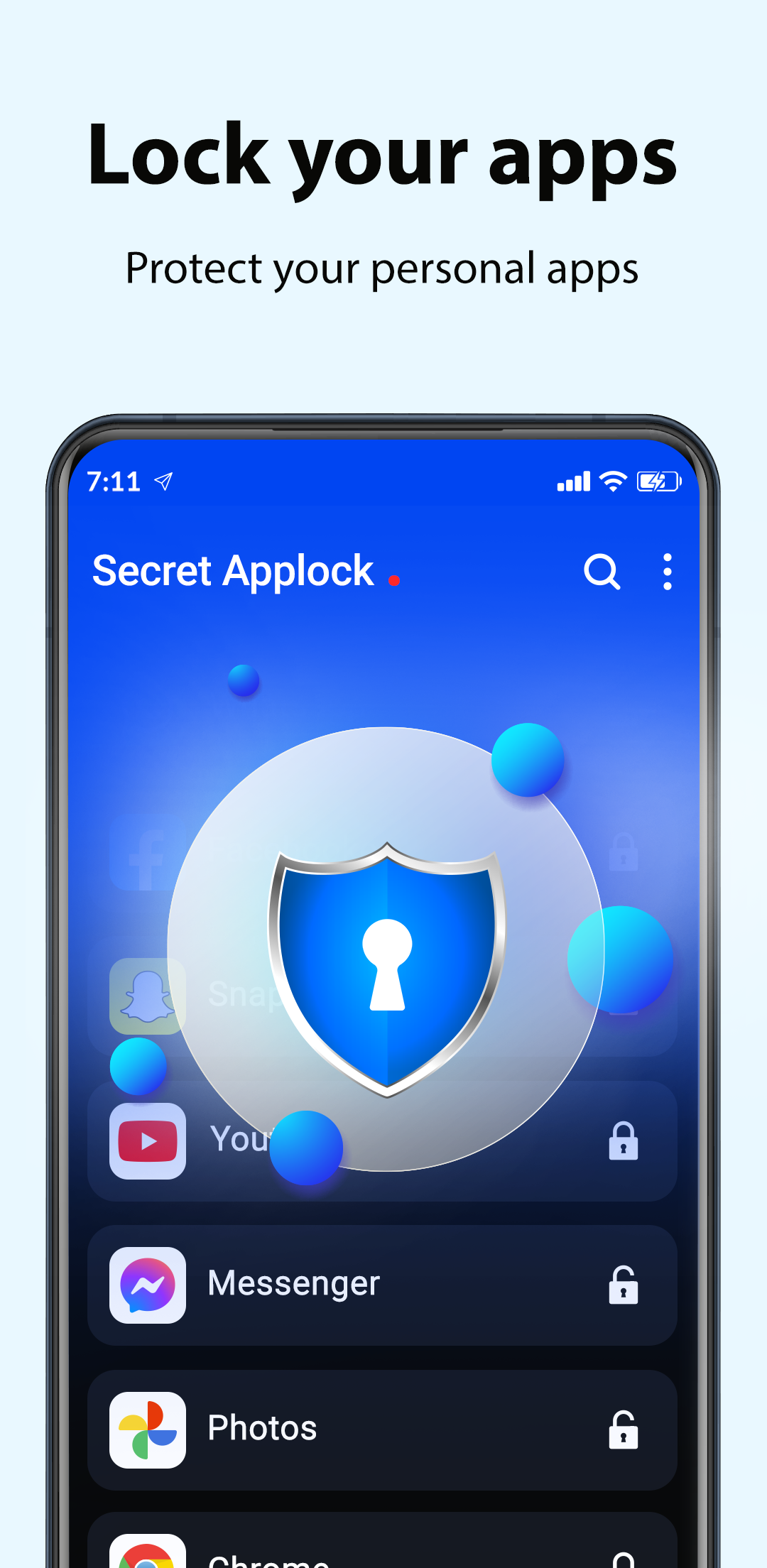 اسکرین شات 1 برنامه AppLock Secret