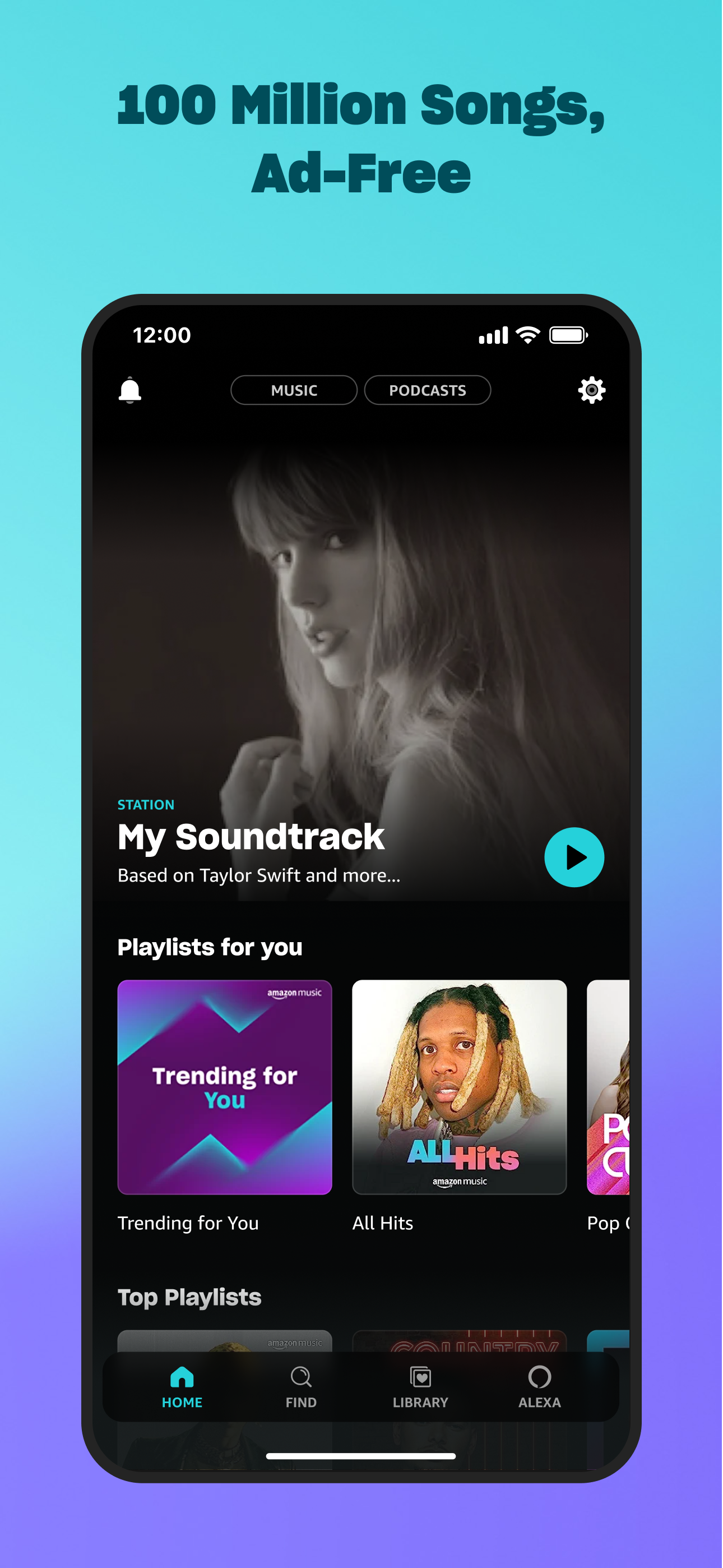 اسکرین شات 2 برنامه Amazon Music: Songs & Podcasts