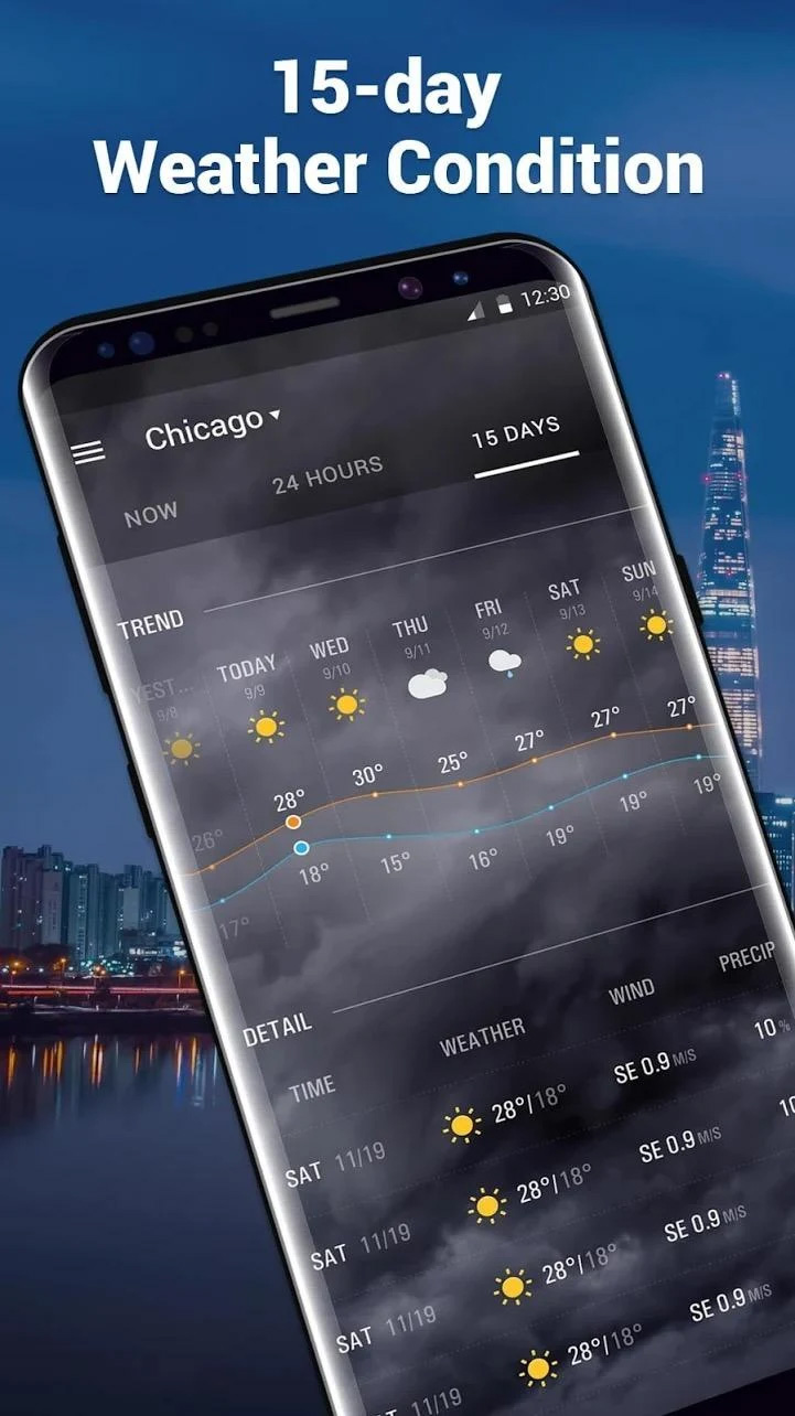 اسکرین شات 4 برنامه Amber Weather Elite