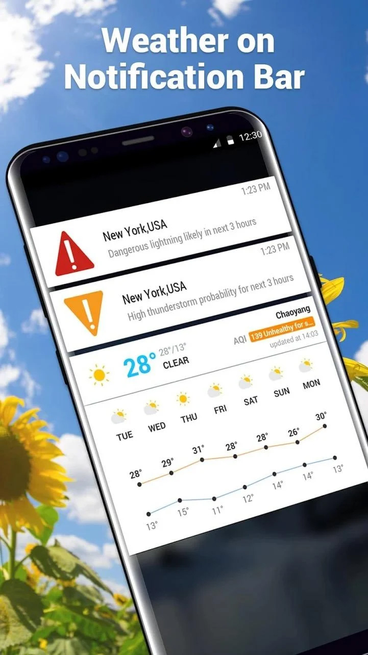 اسکرین شات 5 برنامه Amber Weather Elite