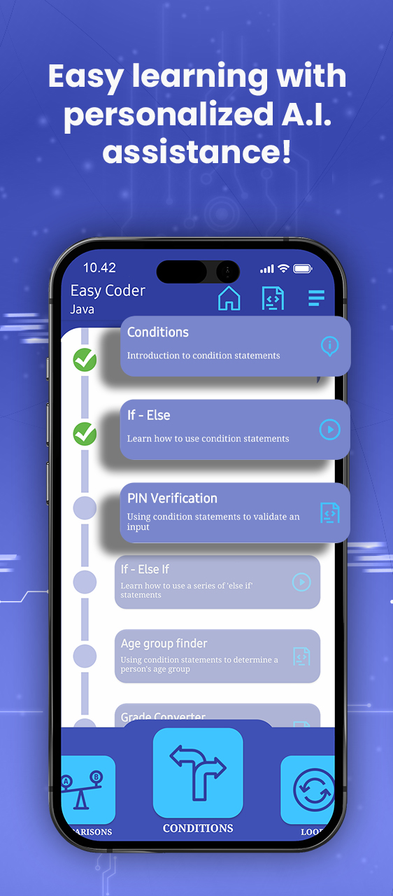 اسکرین شات 3 برنامه EasyCoder AI: Learn Java