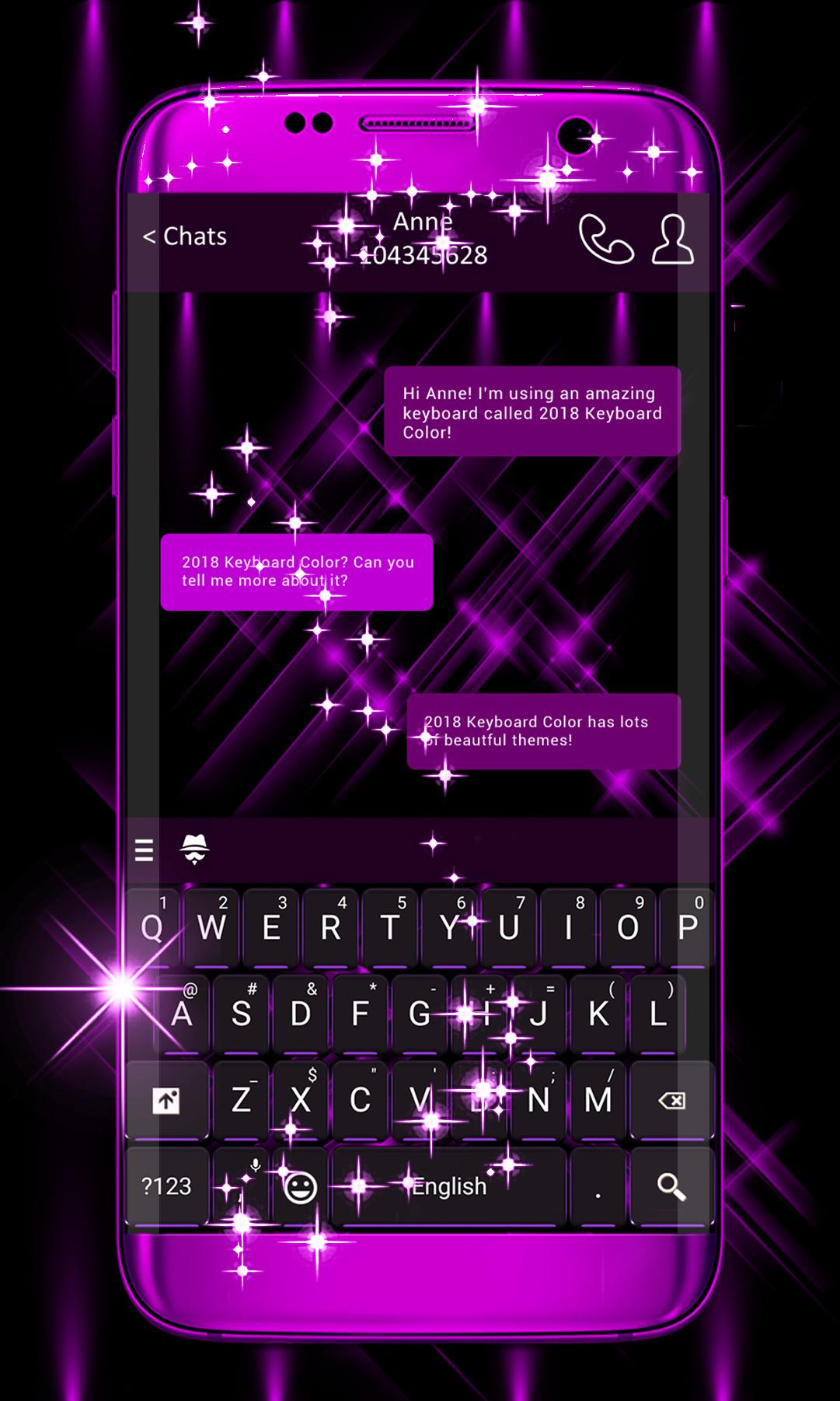 اسکرین شات 1 برنامه Flash Keyboard for Whatsapp