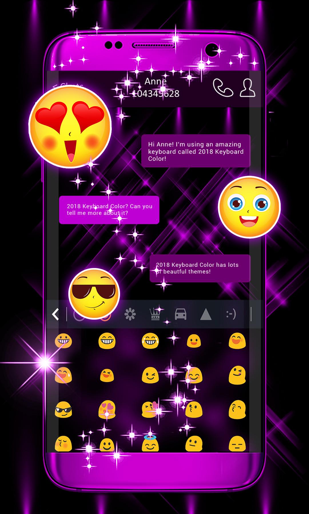 اسکرین شات 2 برنامه Flash Keyboard for Whatsapp