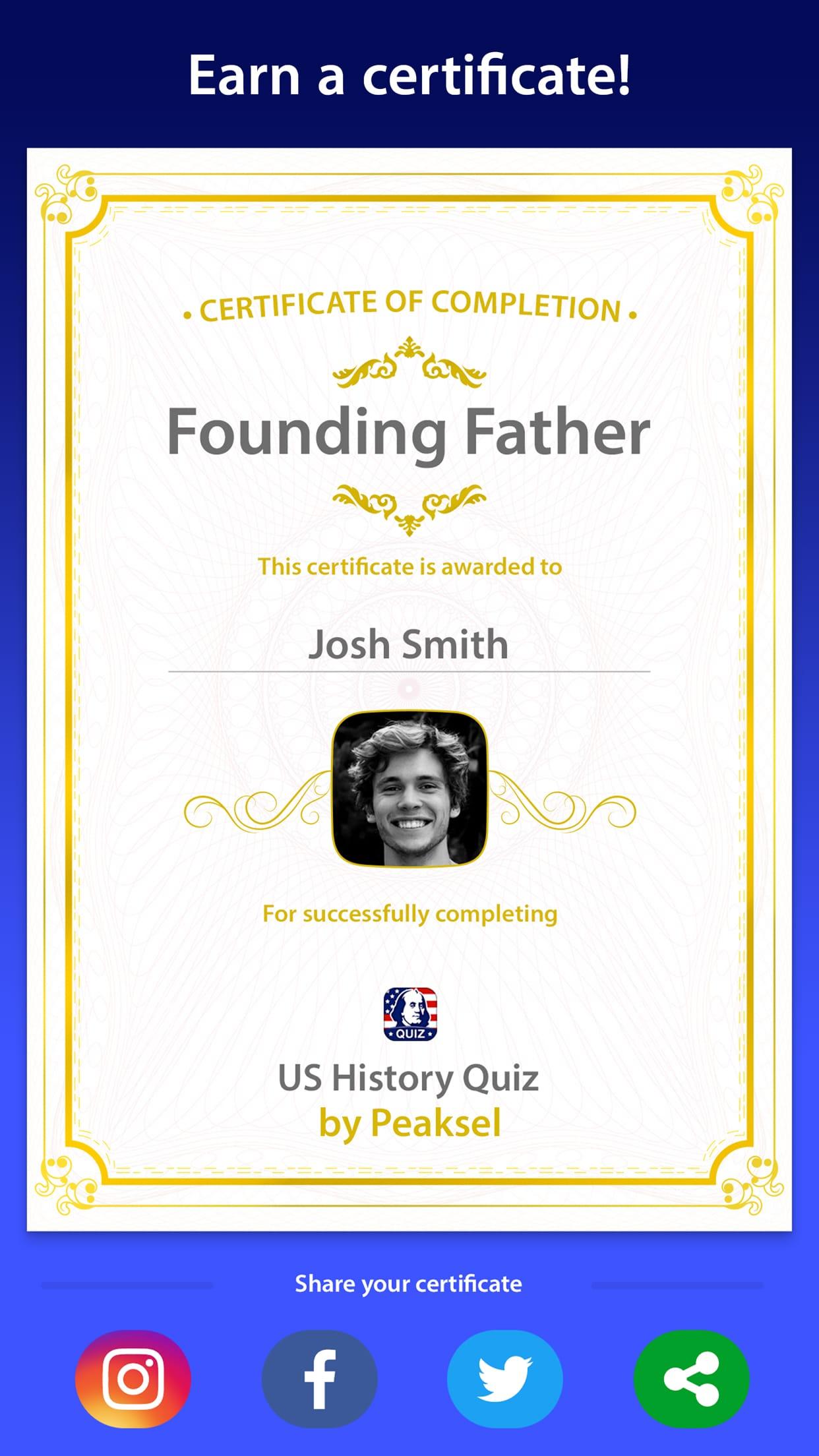 اسکرین شات 5 برنامه US History Quiz