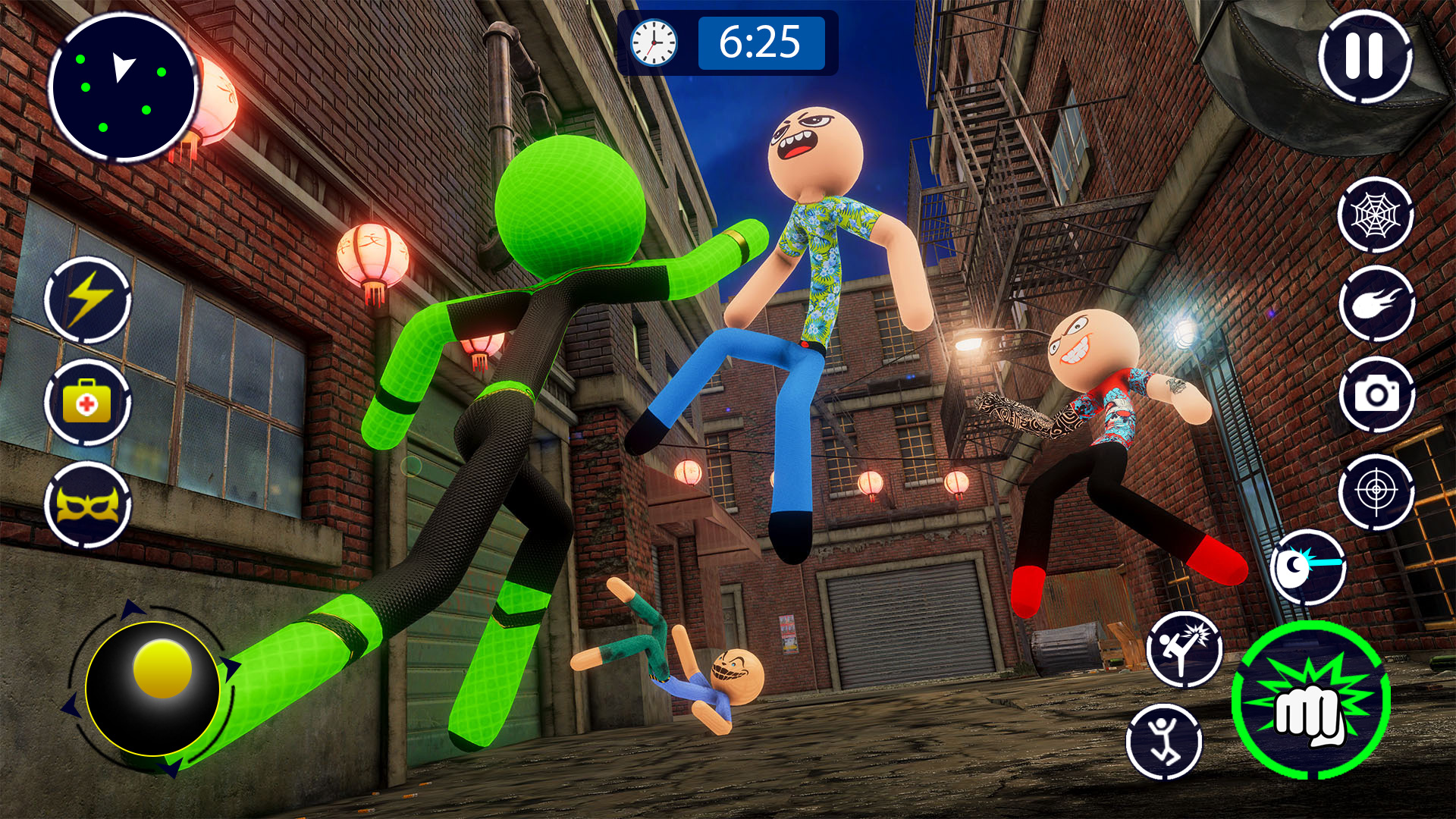 اسکرین شات 4 بازی Spider Stickman Rope Hero Game