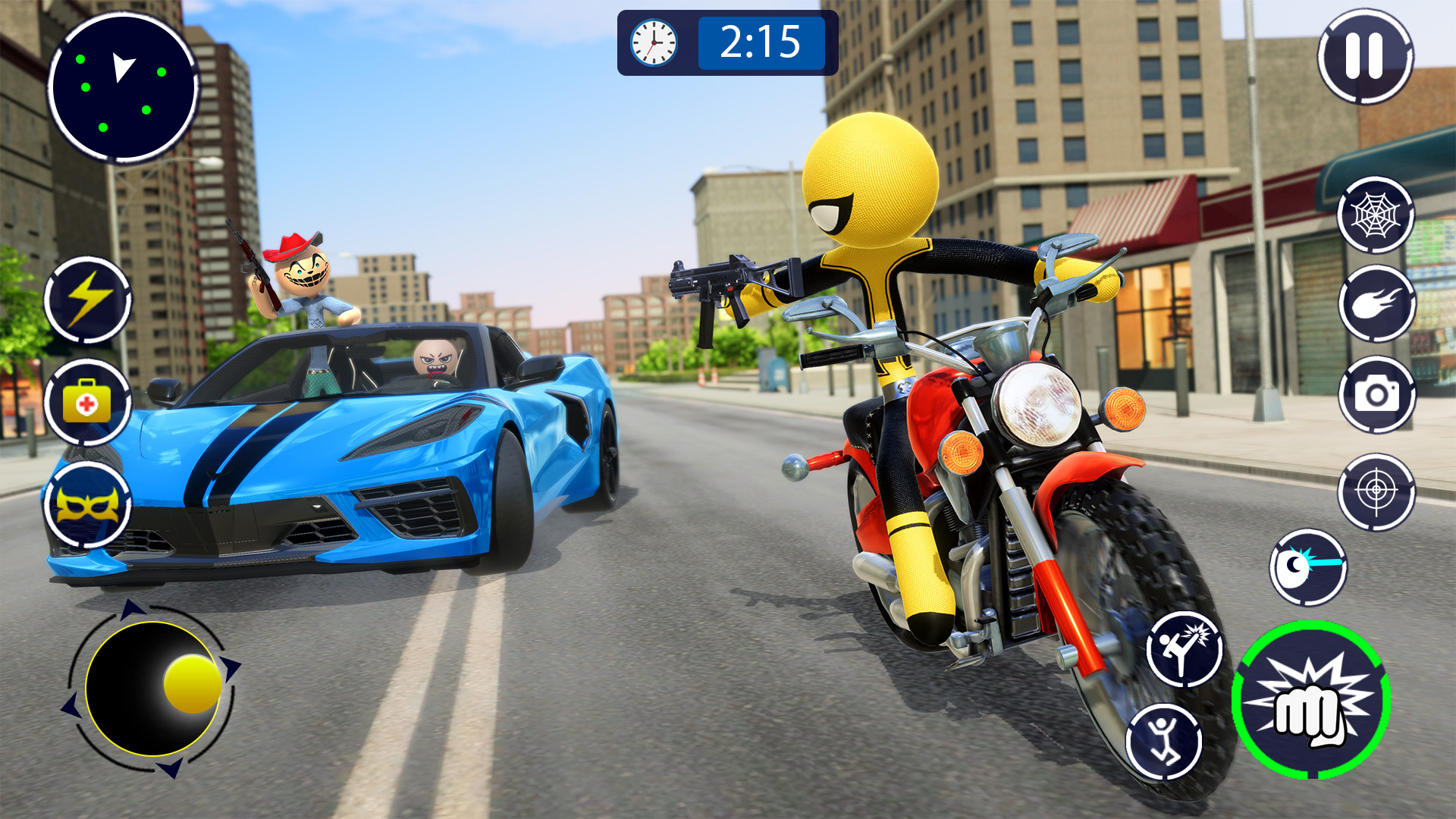 اسکرین شات 2 بازی Spider Stickman Rope Hero Game
