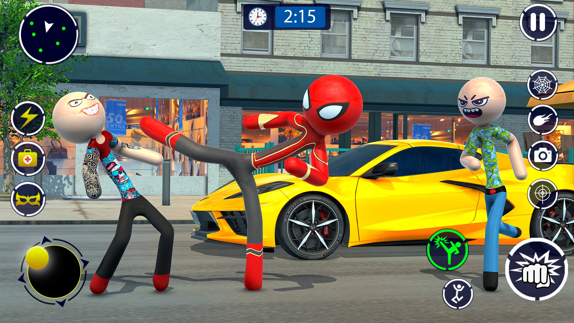 اسکرین شات 3 بازی Spider Stickman Rope Hero Game