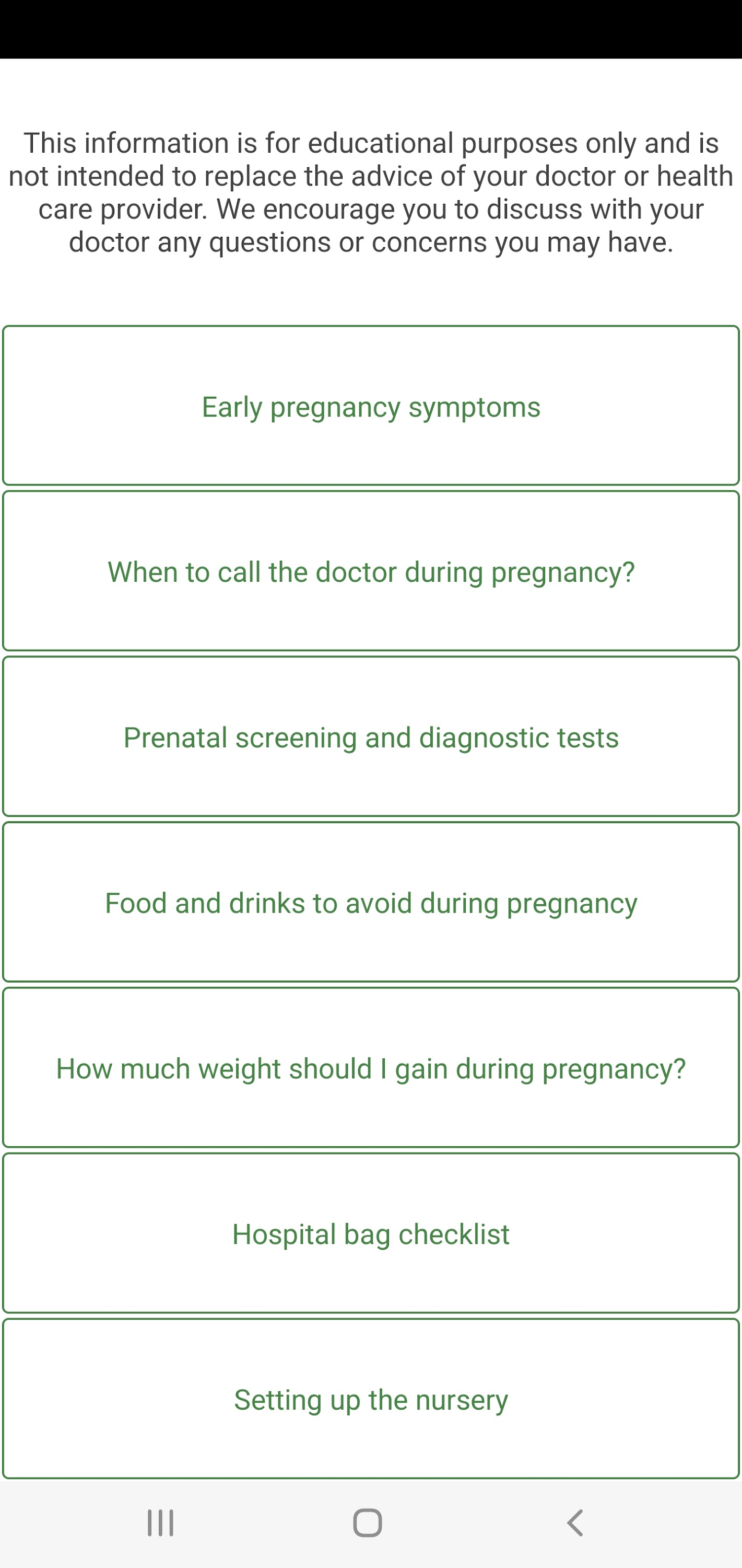 اسکرین شات 7 برنامه Pregnancy Due Date Calculator