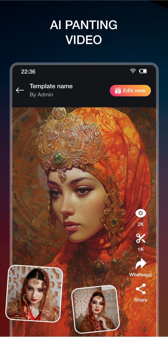 اسکرین شات 1 برنامه Amily: AI Art Video Maker