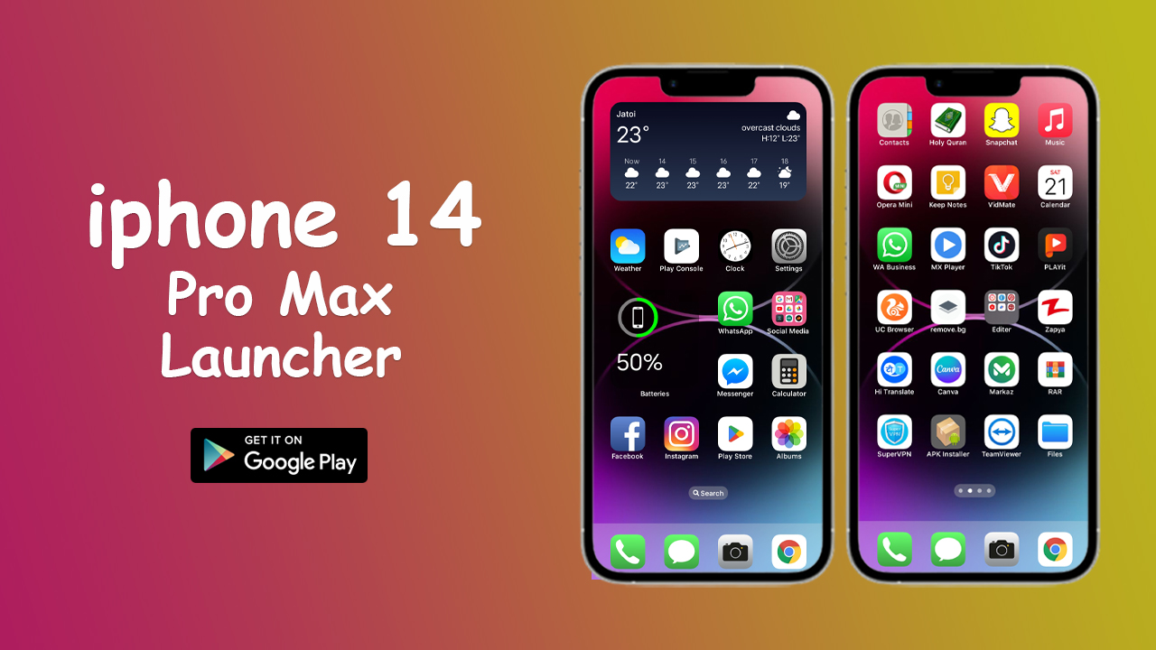 اسکرین شات 1 برنامه iphone 14 pro max launcher