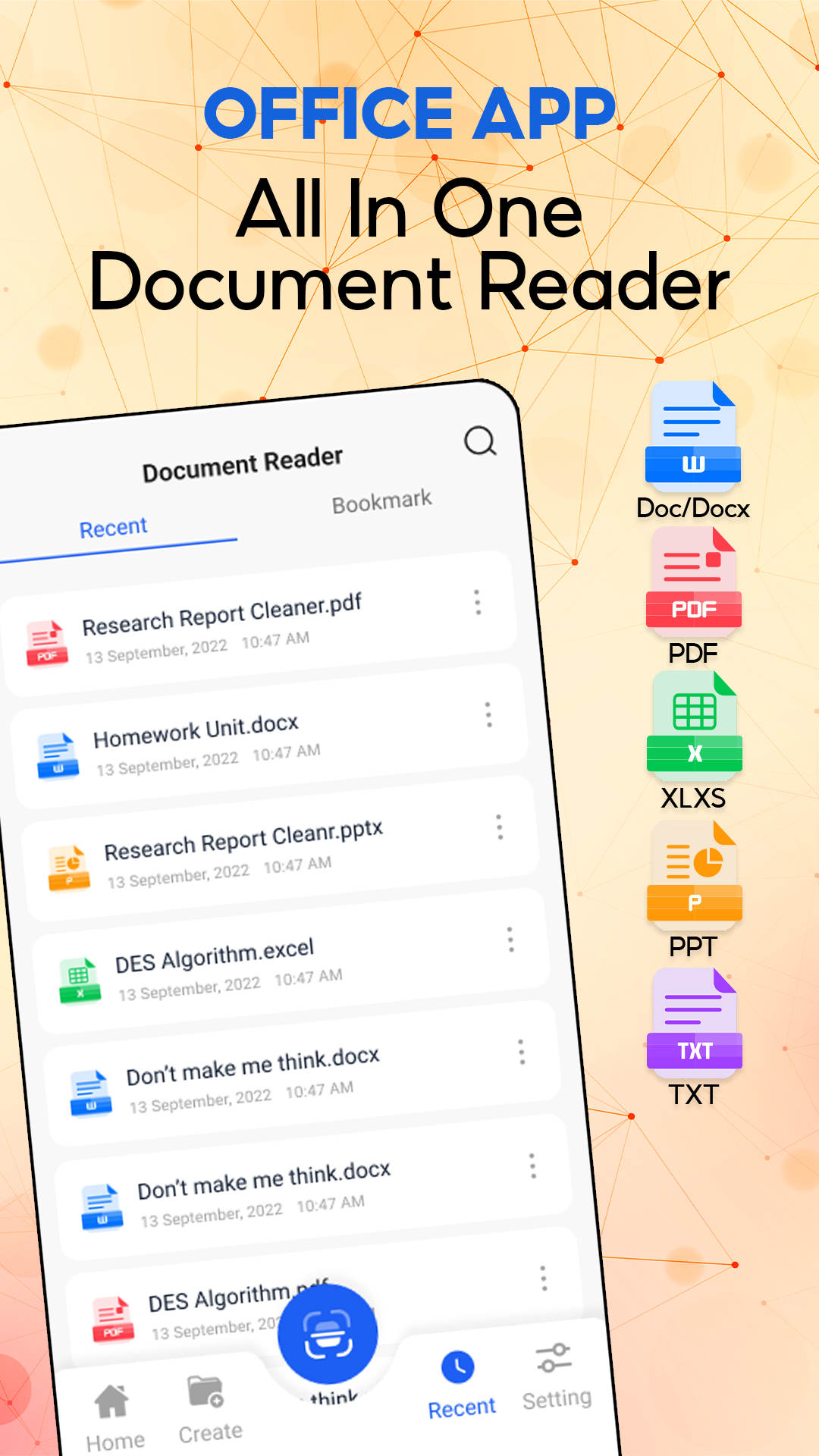 اسکرین شات 1 برنامه DocPro: All Document Reader