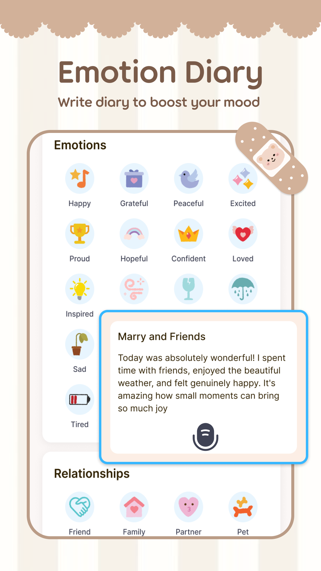 اسکرین شات 2 برنامه Daily Journal Mood Tracker
