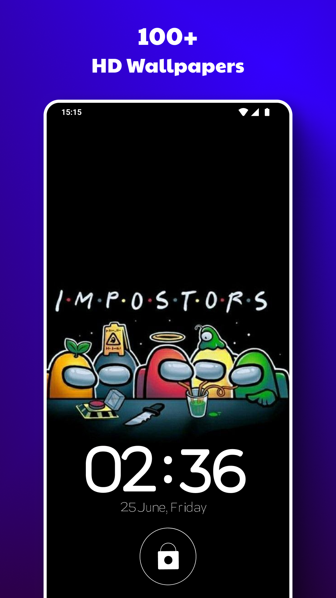اسکرین شات 4 برنامه AmongLock Among Us Lock Screen