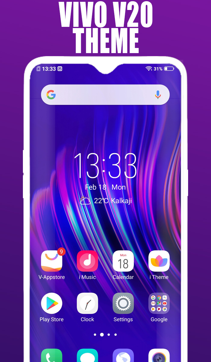 اسکرین شات 3 برنامه Vivo V20 Launcher, theme for Vivo V20 SE