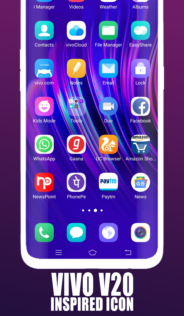 اسکرین شات 4 برنامه Vivo V20 Launcher, theme for Vivo V20 SE