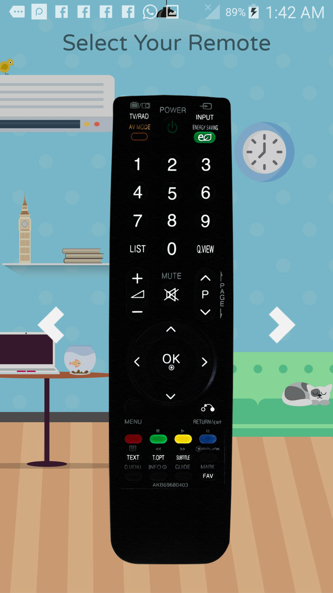 اسکرین شات 2 برنامه Remote Control For LG AN-MR TV