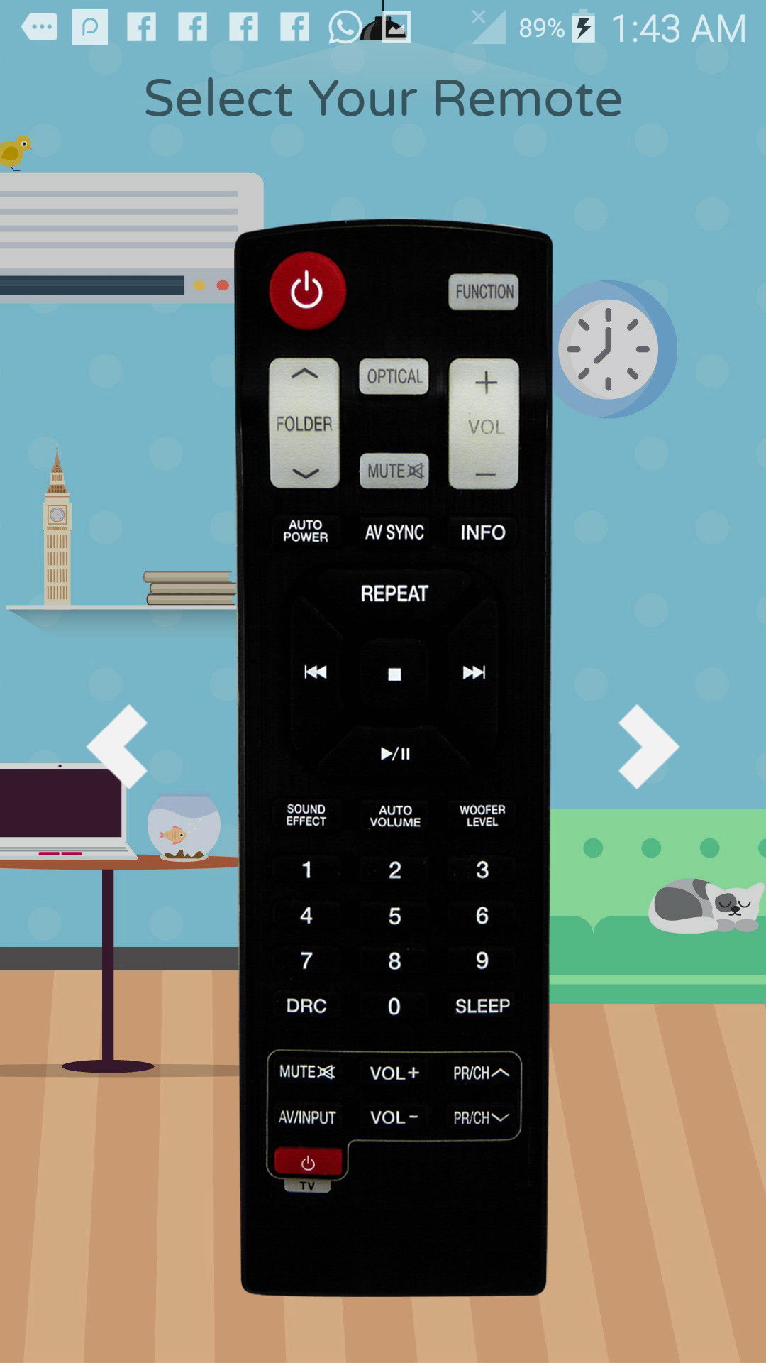 اسکرین شات 1 برنامه Remote Control For LG AN-MR TV