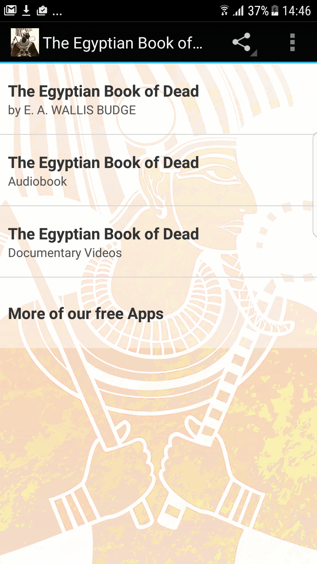 اسکرین شات 1 برنامه The Egyptian Book of Dead