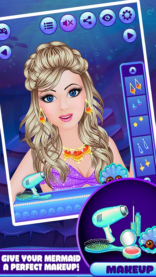 اسکرین شات 7 برنامه Royal Mermaid Princess Beauty Salon Makeover game