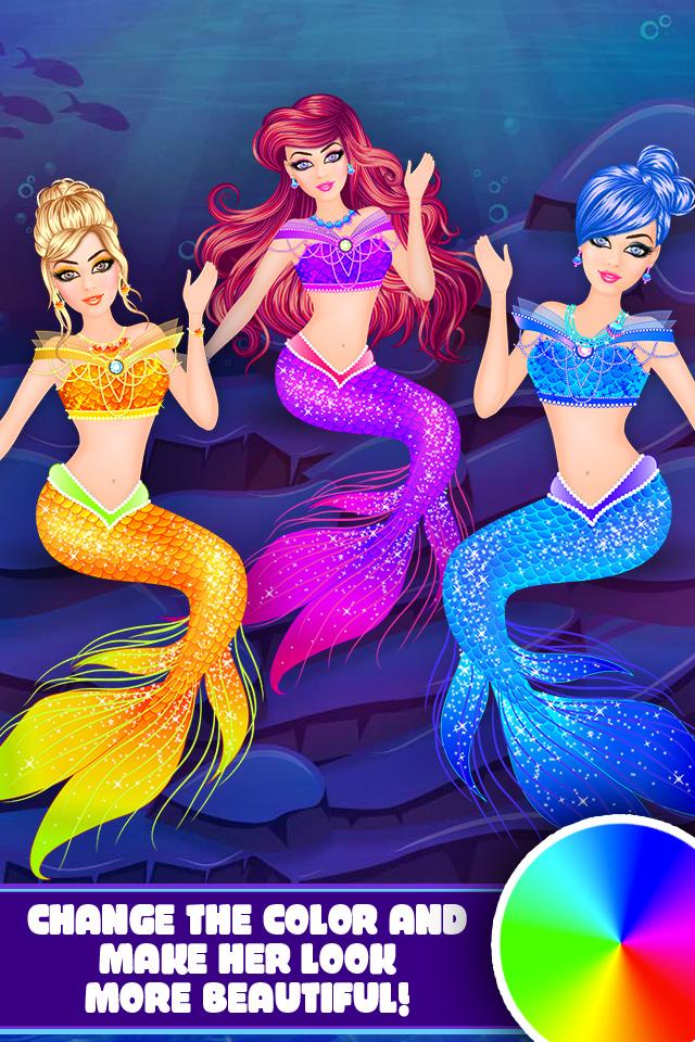 اسکرین شات 4 برنامه Royal Mermaid Princess Beauty Salon Makeover game