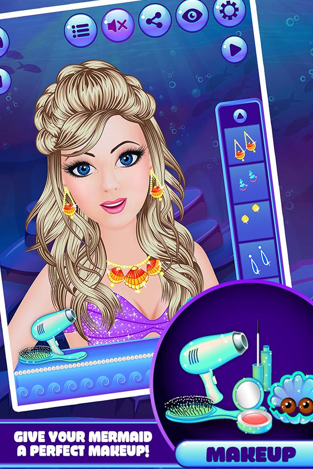 اسکرین شات 3 برنامه Royal Mermaid Princess Beauty Salon Makeover game