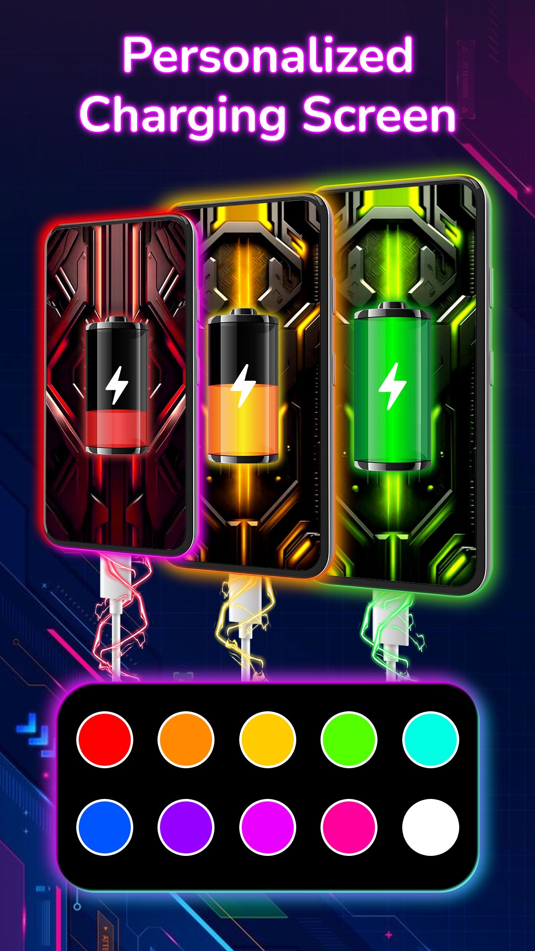 اسکرین شات 3 برنامه Battery Charging Animation Pro