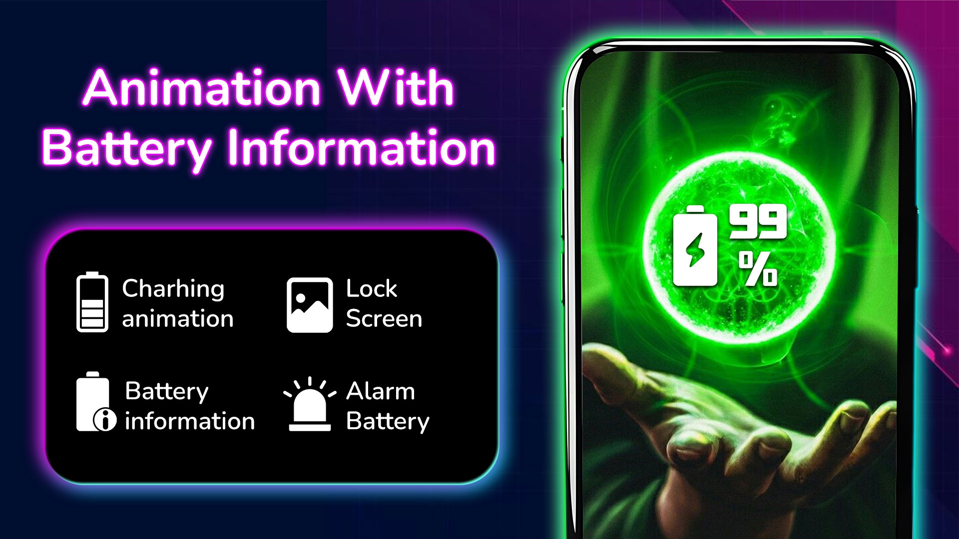 اسکرین شات 6 برنامه Battery Charging Animation Pro