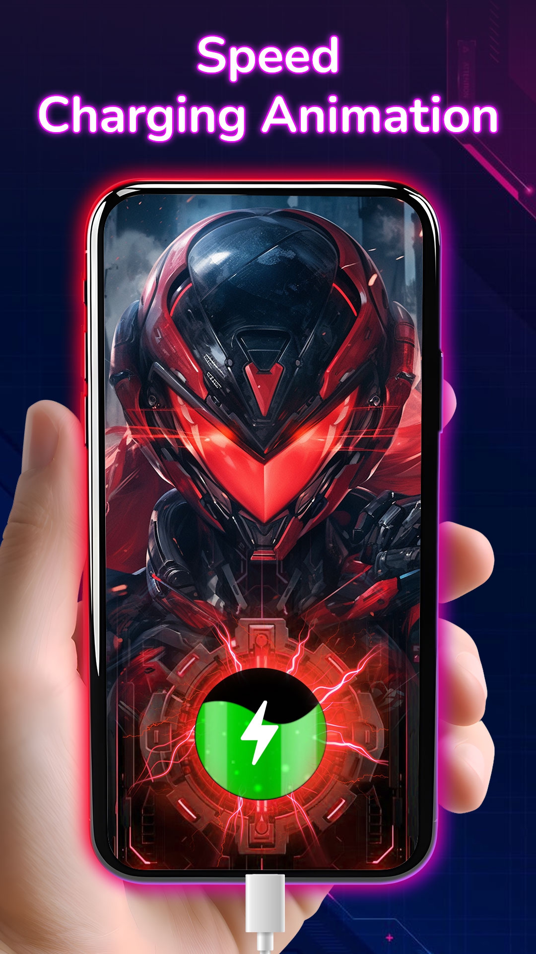 اسکرین شات 4 برنامه Battery Charging Animation Pro