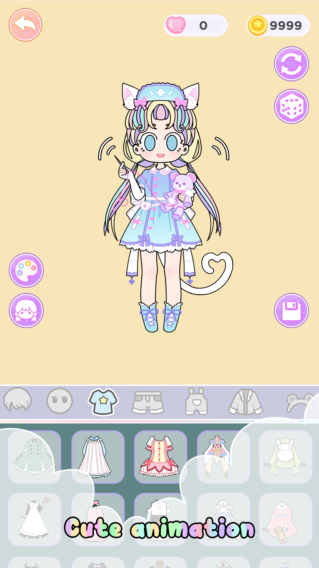 اسکرین شات 3 بازی DIY Anime Doll: Dress Up Game